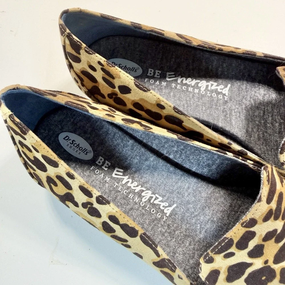 Dr. Scholl's Leopard Print Slip-On Flats in Tan and Black